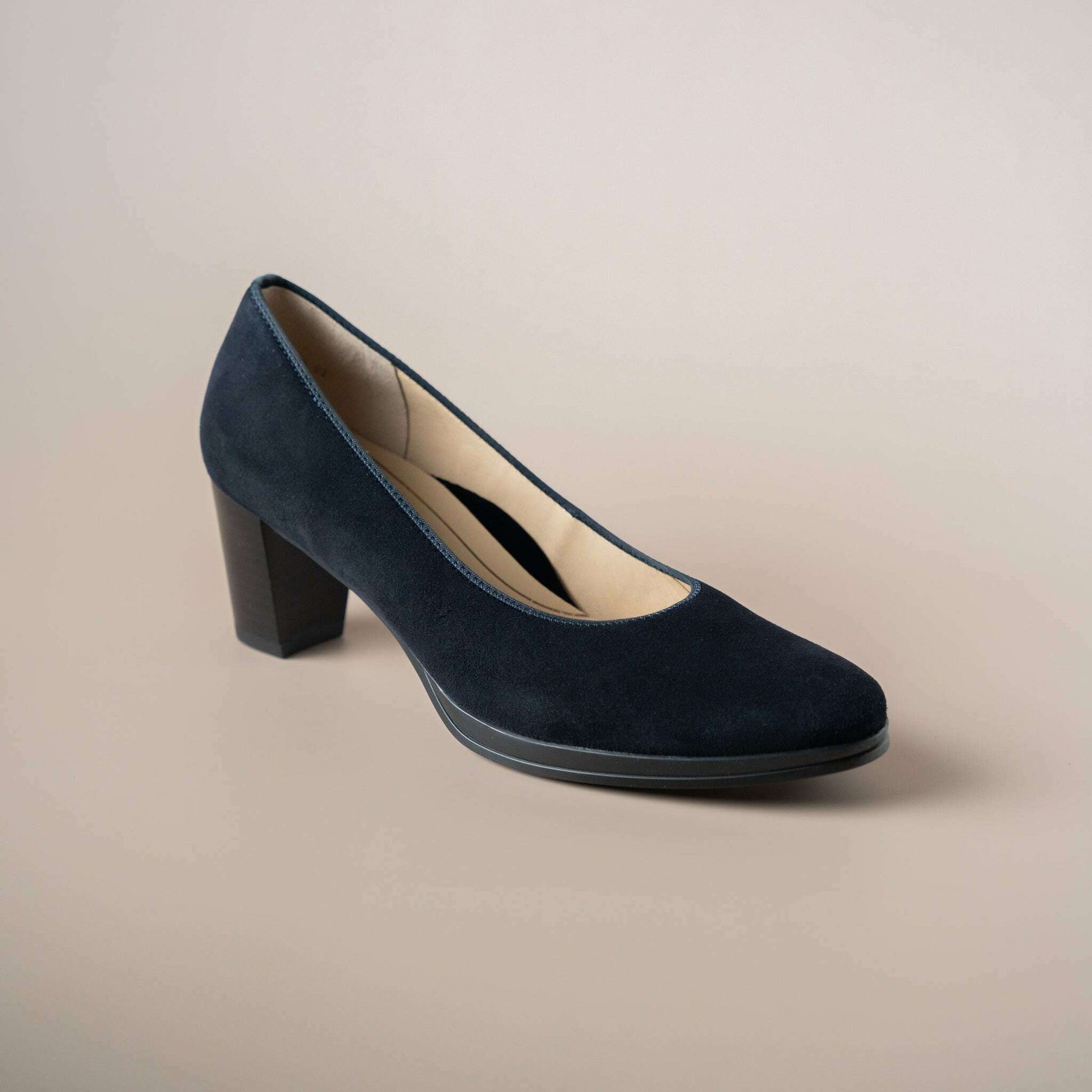 Ara - Ophelia Navy Suede, Pumps, Ara, Plum Bottom