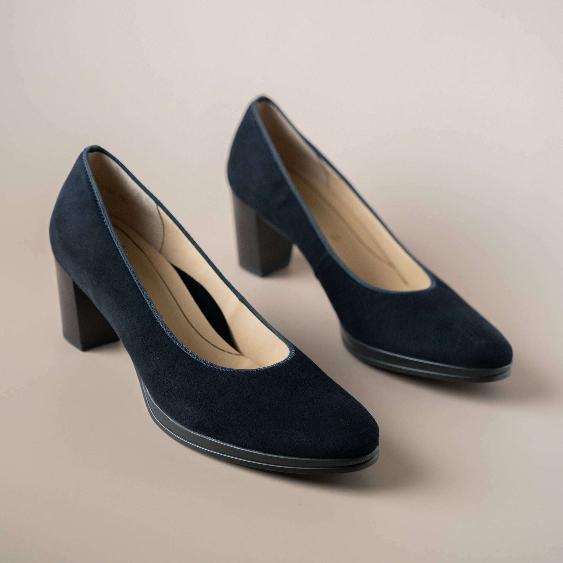 Ara - Ophelia Navy Suede, Pumps, Ara, Plum Bottom