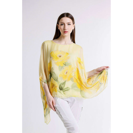 [TINA Stephens Italy/Tees By Tina - Sofia Gardenia Silk Kaftan (BQ201GD): 725 Daffodil / One Size], [CLOTHING], [TINA Stephens Italy/Tees By Tina], [Plum Bottom].
