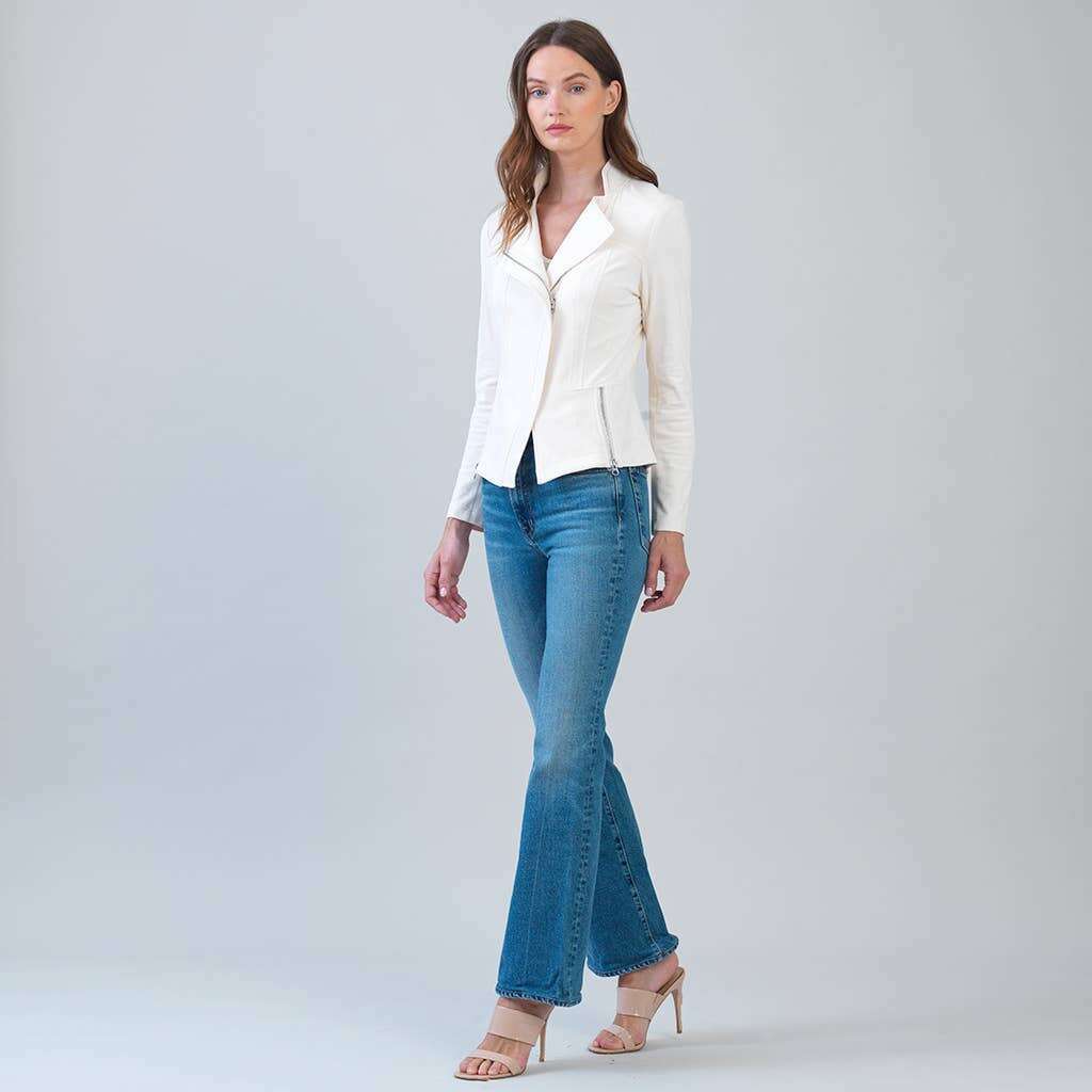 CLARA SUNWOO-JK161W-Soft Suede Signature Jacket Cream, CLOTHING, Clara Sunwoo, Plum Bottom