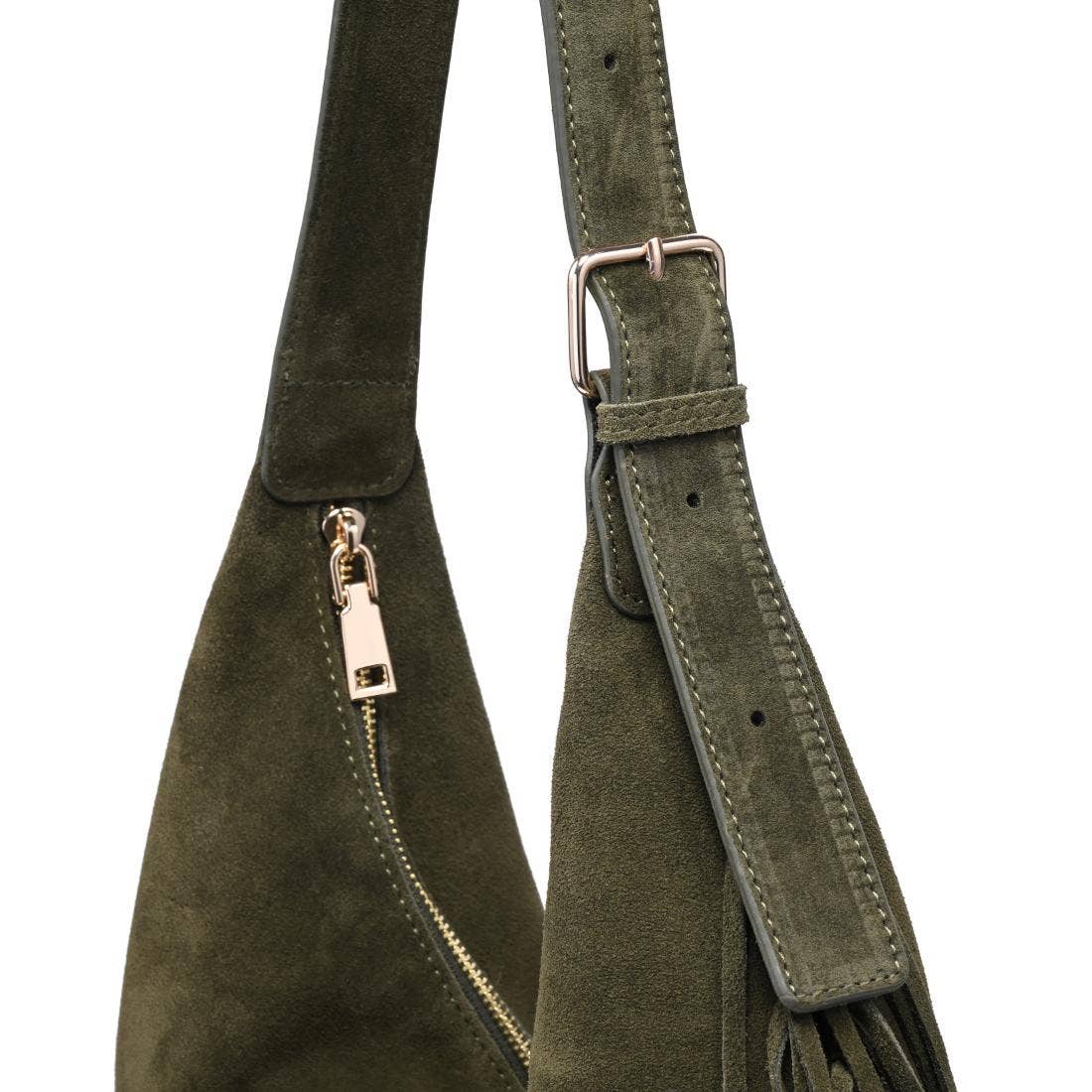 [Moda Luxe - Reba Hobo: Olive], [Handbag], [Moda Luxe], [Plum Bottom].