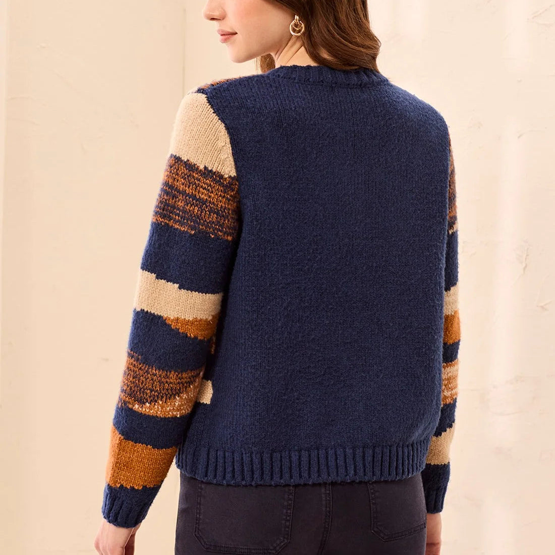 TRIBAL Lofty Crewneck Sweater Cardigan
