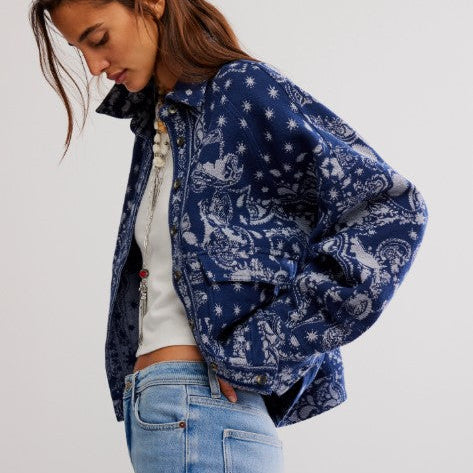 FREE PEOPLE - Bandana Jacquard Shirt