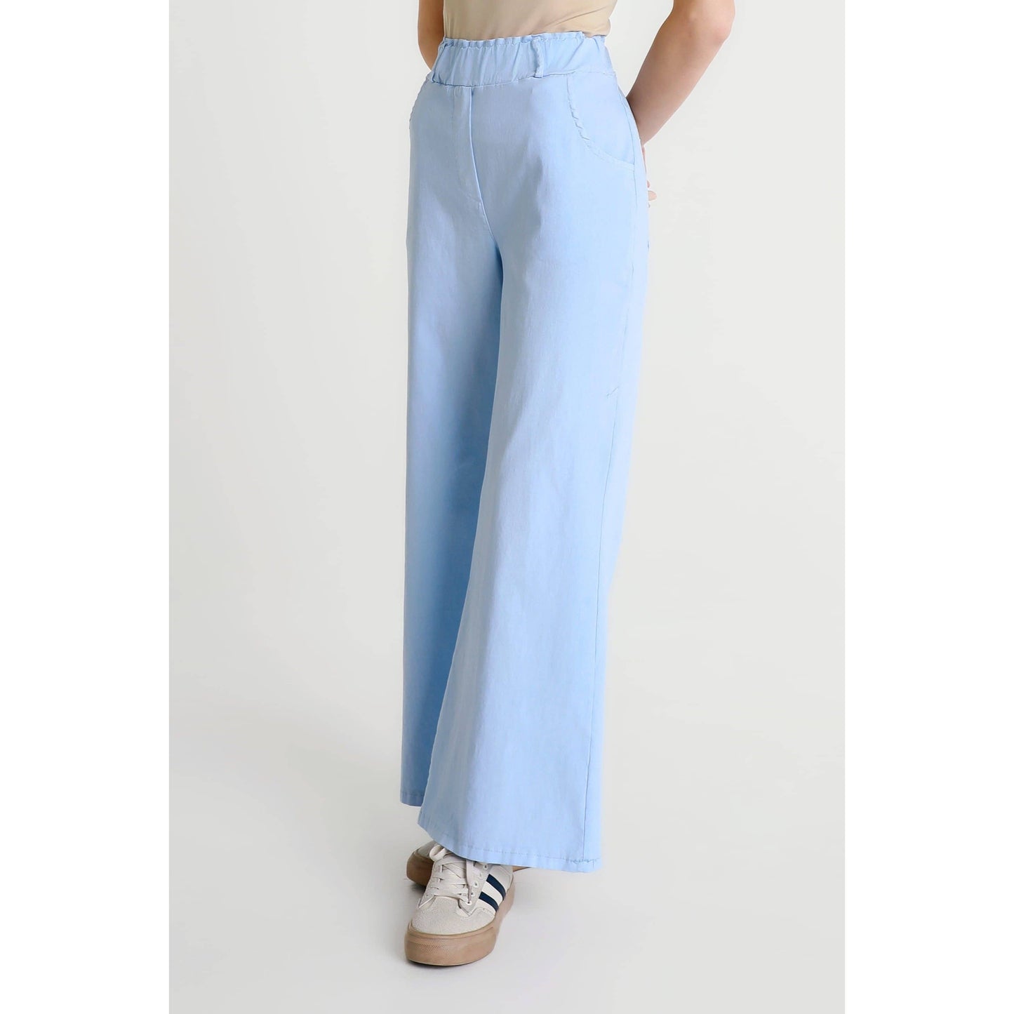 [TINA Stephens Italy/Tees By Tina - Hera Flared Leg Pull-on Pant (PL406): 427 Jeans / One Size], [CLOTHING], [TINA Stephens Italy/Tees By Tina], [Plum Bottom].