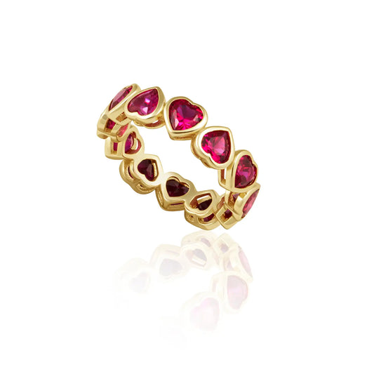 SAHIRA - BEZEL HEART - RED