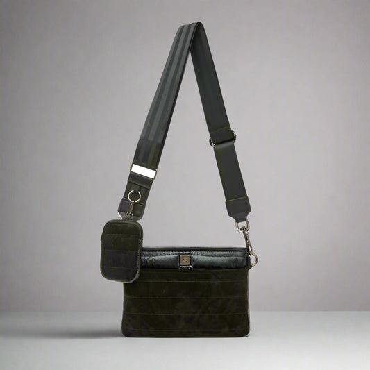THINK ROYLN Downtown Crossbody in Black Suede