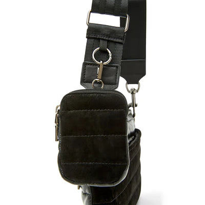 THINK ROYLN Downtown Crossbody in Black Suede