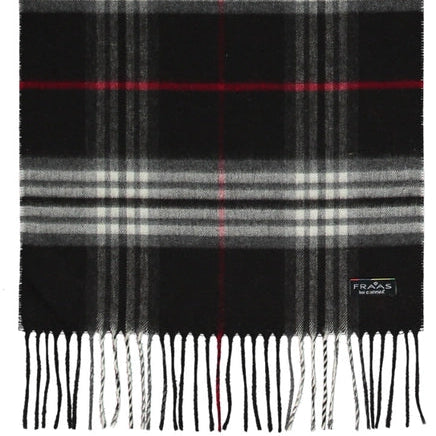 FRAAS- Plaid Oversized Cashmink Scarf in Black