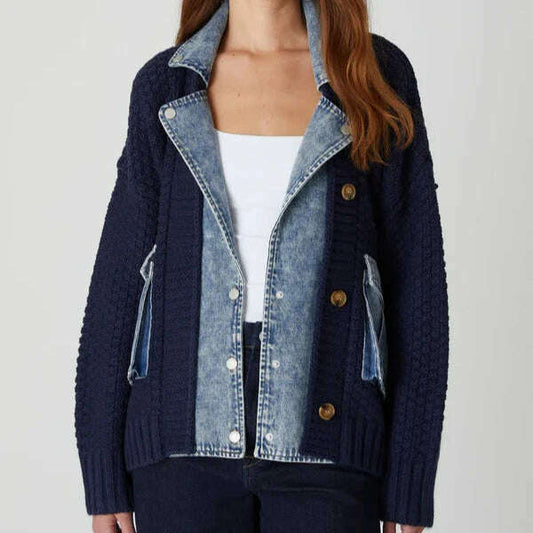 BLANK NYC - Top Pick CARDIGAN - Navy, Jackets, BLANKNYC, Plum Bottom