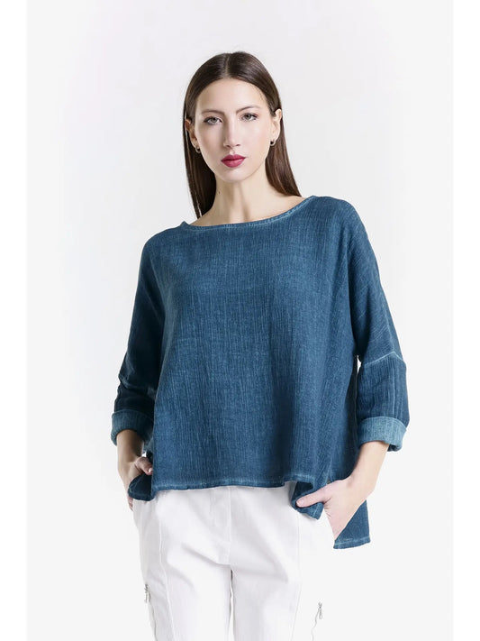Tina Stephens- Raglan Top Teal