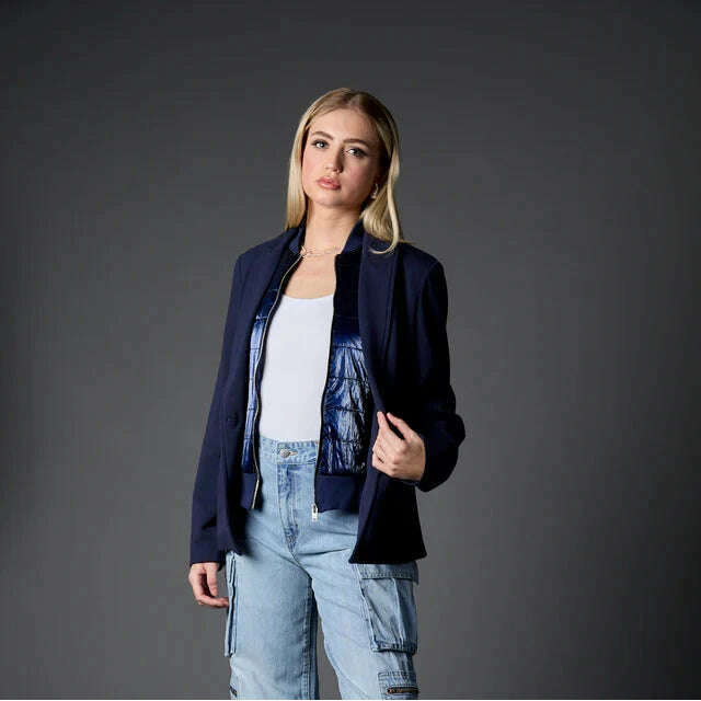 BLUE REVIVAL - HELEN FIRESIDE BLAZER - NAVY, Jackets, BLUE REVIVAL, Plum Bottom