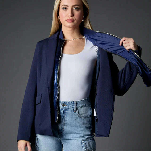 BLUE REVIVAL - HELEN FIRESIDE BLAZER - NAVY, Jackets, BLUE REVIVAL, Plum Bottom