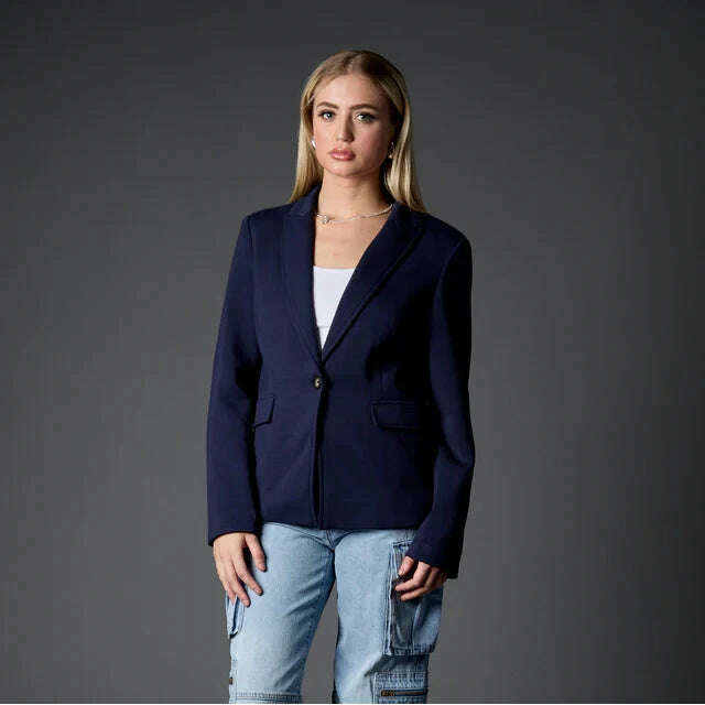 BLUE REVIVAL - HELEN FIRESIDE BLAZER - NAVY, Jackets, BLUE REVIVAL, Plum Bottom