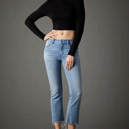 Blue Revival - Recycled Ava Mid Rise Crop Boot Jean - Athens, Pants, BLUE REVIVAL, Plum Bottom