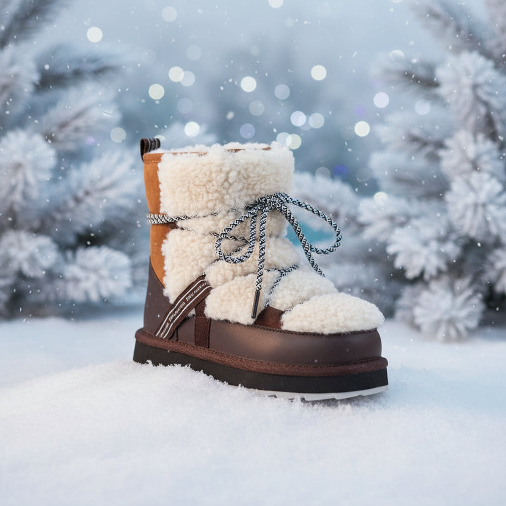 EMU- Blurred Teddy in Chestnut and Charcoal