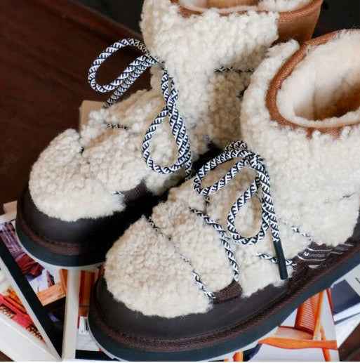 EMU- Blurred Teddy in Chestnut and Charcoal