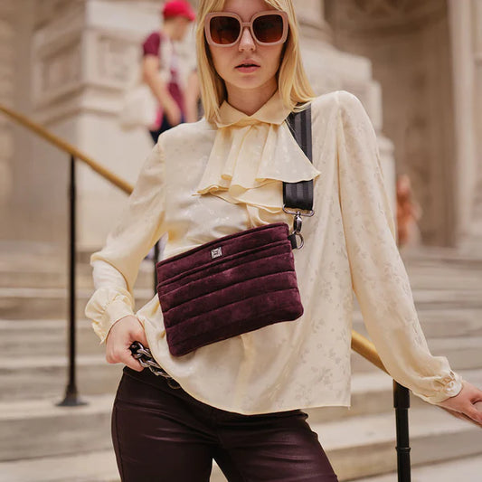 THINK ROYLN Bum Bag 2.0 in Aubergine Suede