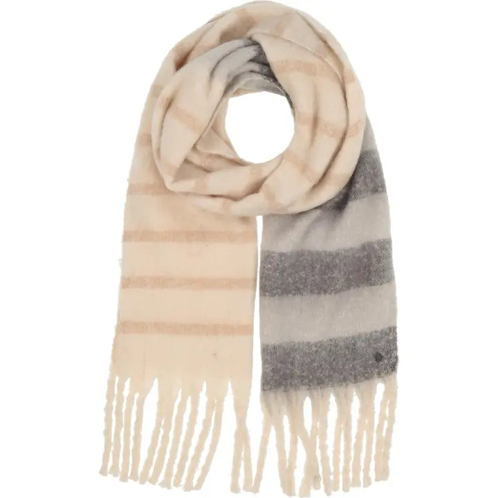 Fraas - Boucle Varigated Stripes - Beige/Grey