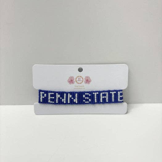 [Lisi Lerch - Penn State - Flat Adjustable Beaded Bracelet - WS], [Bracelets], [Lisi Lerch], [Plum Bottom].