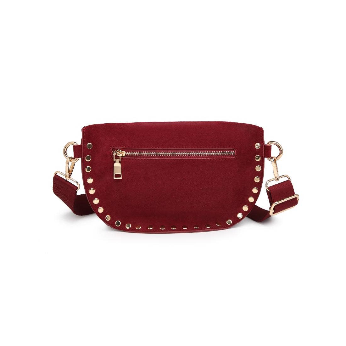 [Moda Luxe - Gizelle-Suede Belt Bag: Custard], [Handbag], [Moda Luxe], [Plum Bottom].