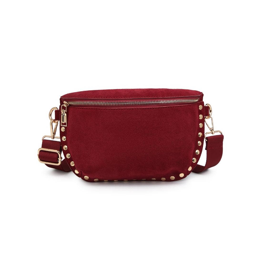 [Moda Luxe - Gizelle-Suede Belt Bag: Custard], [Handbag], [Moda Luxe], [Plum Bottom].
