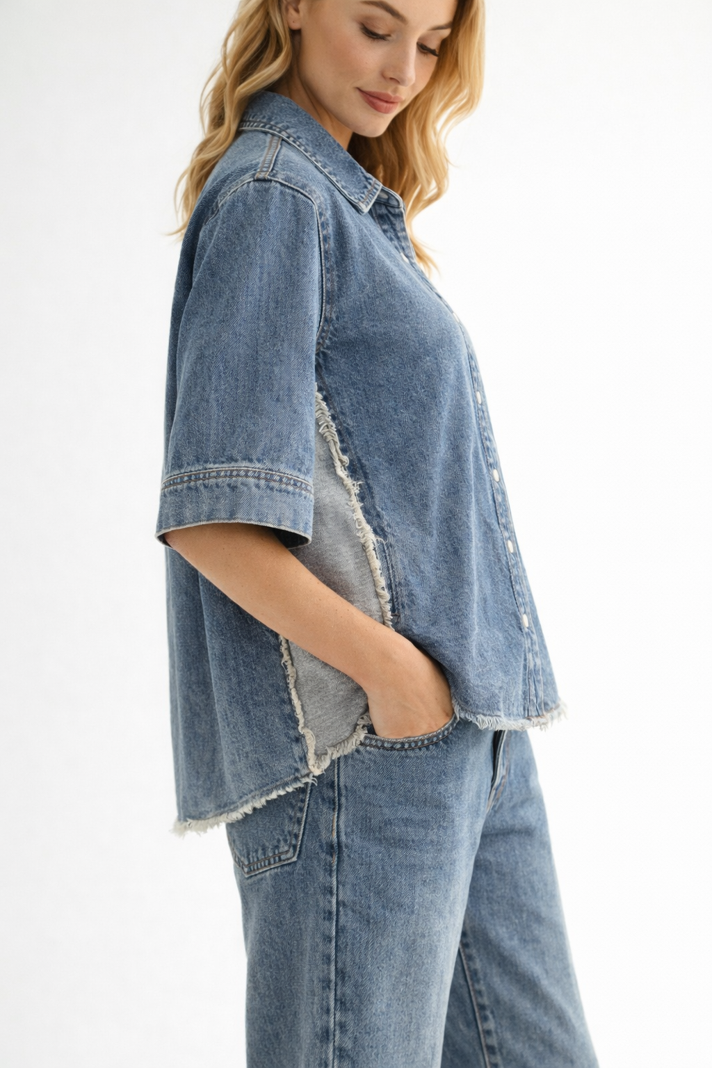 JOH APPAREL Dell Top/Jacket Denim