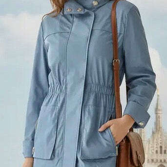 CIAO MILANO Anna Raincoat French Blue, CLOTHING, CIAO MILANO, Plum Bottom