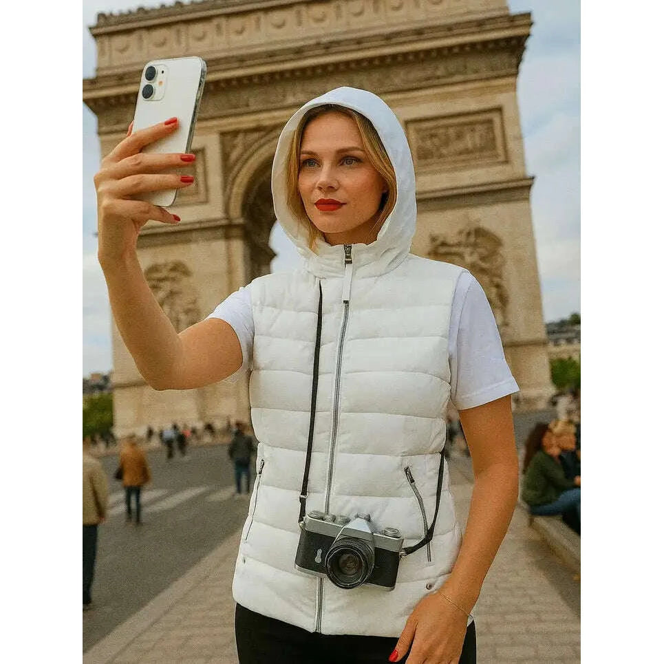 CIAO MILANO Jo Vest Scarlet & White, Jackets, CIAO MILANO, Plum Bottom
