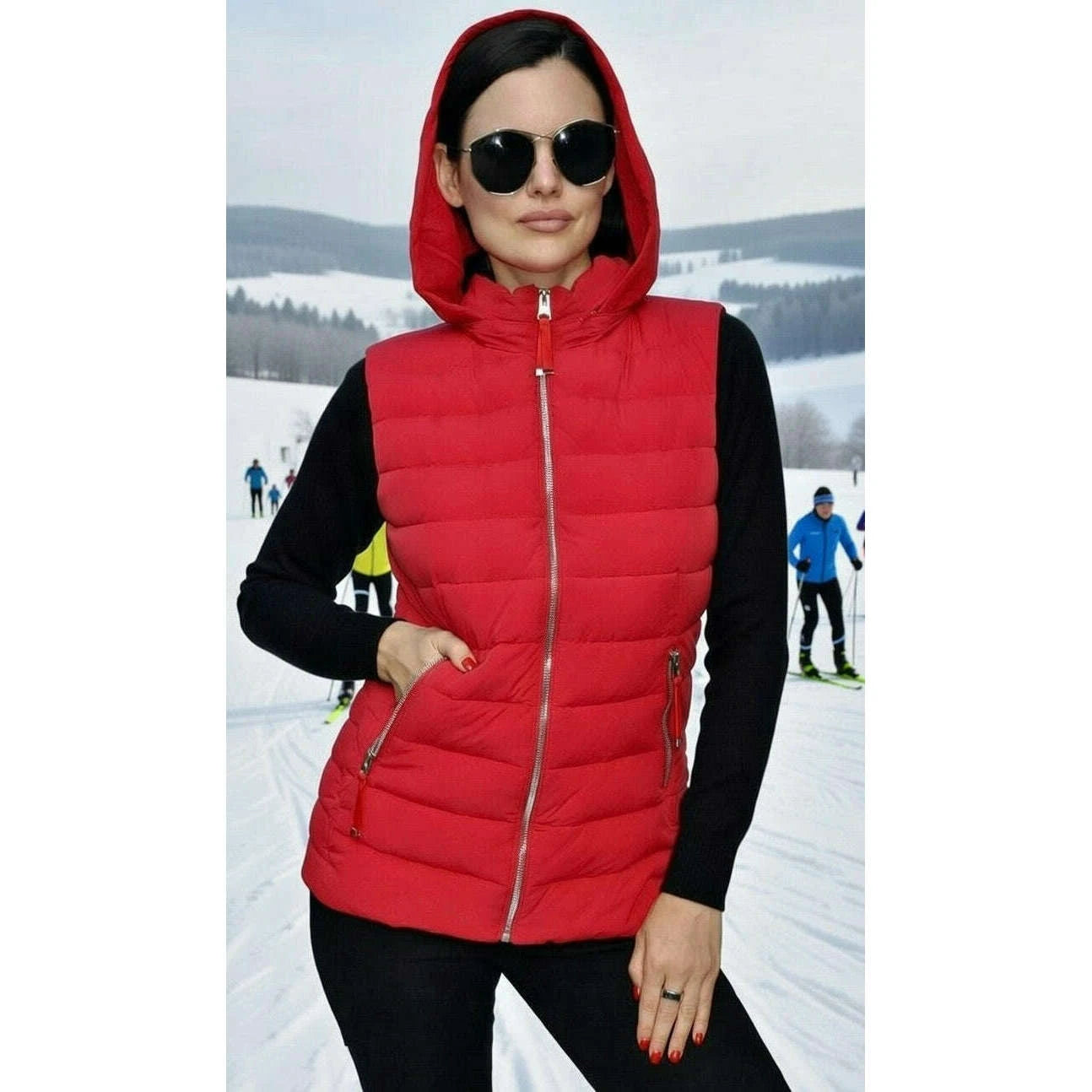 CIAO MILANO Jo Vest Scarlet & White, Jackets, CIAO MILANO, Plum Bottom