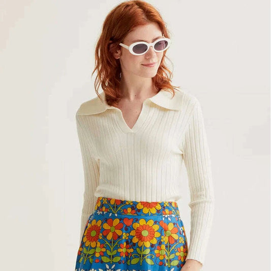 COMPANIA FANTASTICA Off White Knit Sweater