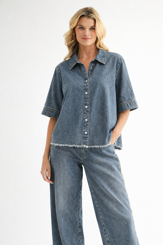 JOH APPAREL Dell Top/Jacket Denim