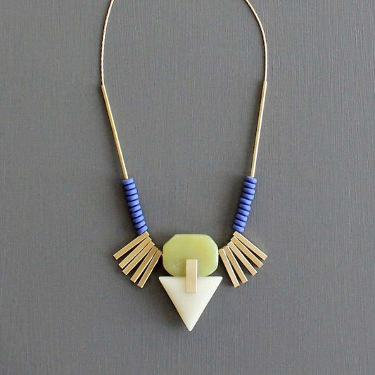 [David Aubrey Jewelry - KYL318 Artdeco pendant necklace], [Necklaces], [David Aubrey Jewelry], [Plum Bottom].