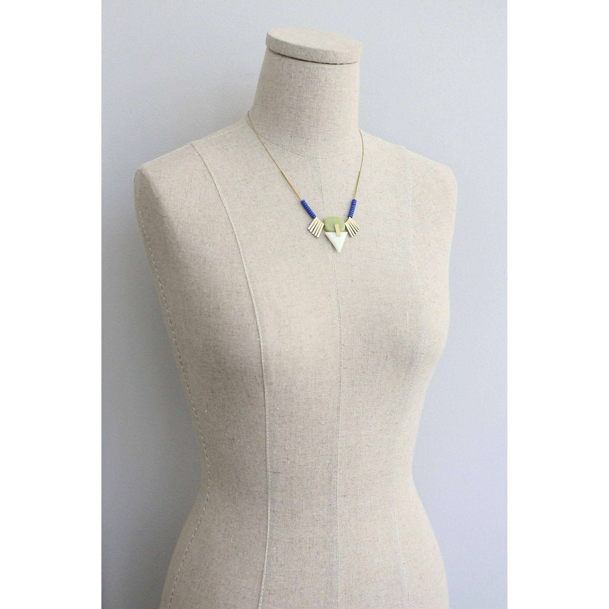 [David Aubrey Jewelry - KYL318 Artdeco pendant necklace], [Necklaces], [David Aubrey Jewelry], [Plum Bottom].