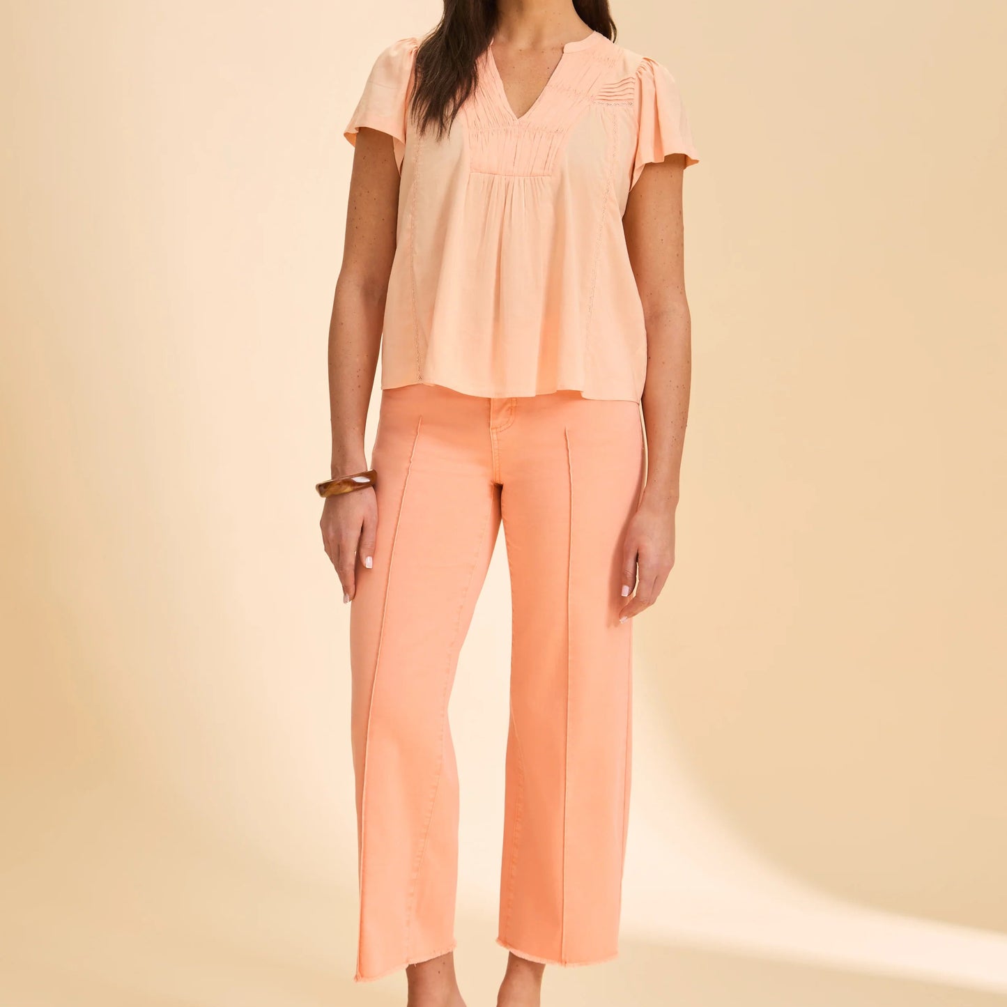 FDJ Olivia Wide Leg Jean Cantaloupe