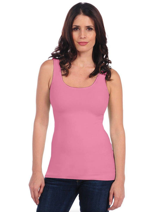 [TINA Stephens Italy/Tees By Tina - Seamless Smooth Tank (300ST): 171 Pink Flamingo], [CLOTHING], [TINA Stephens Italy/Tees By Tina], [Plum Bottom].