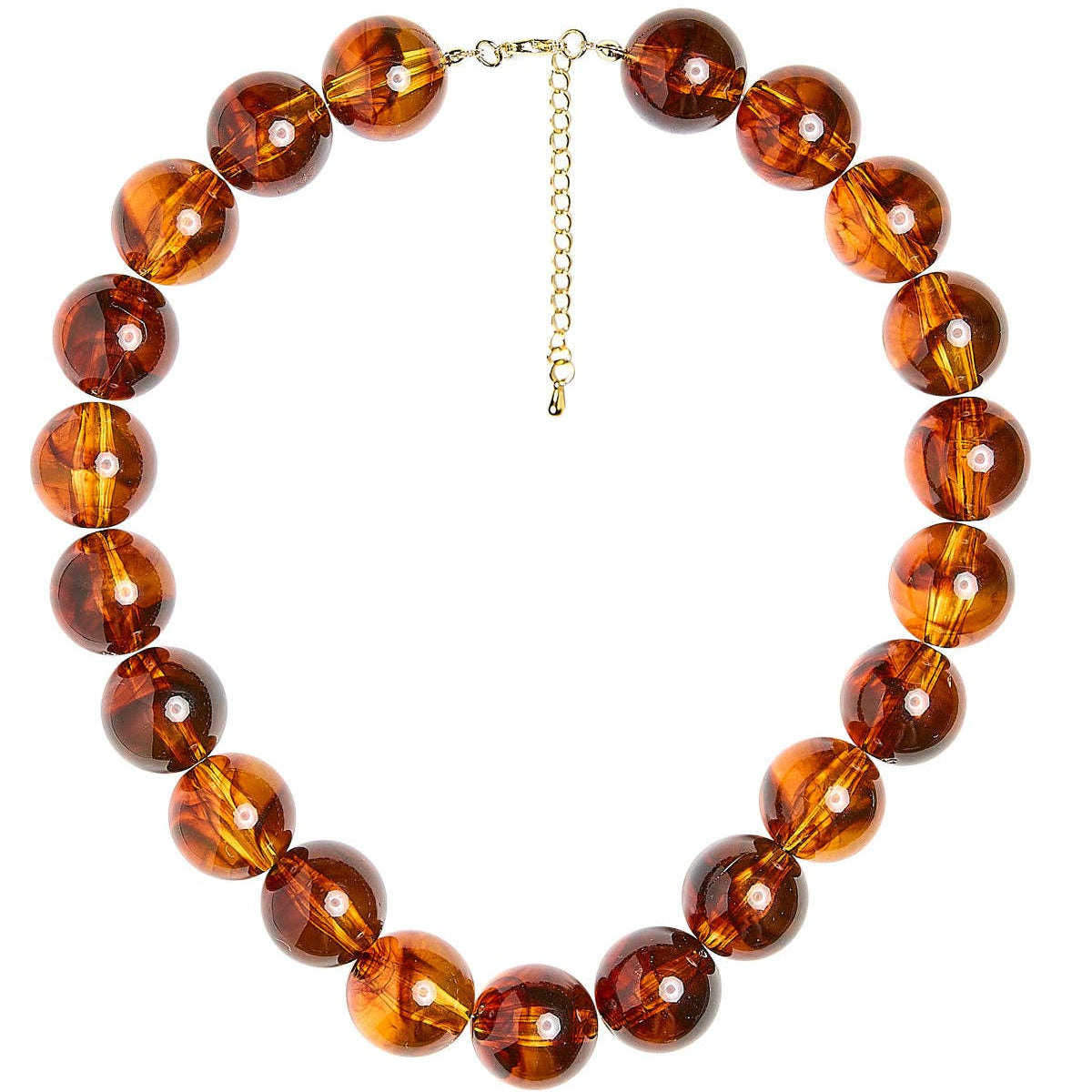 [Lisi Lerch - Ryan Beaded Acrylic Necklace - WS: Tiger Eye / 20mm], [Necklaces], [Lisi Lerch], [Plum Bottom].