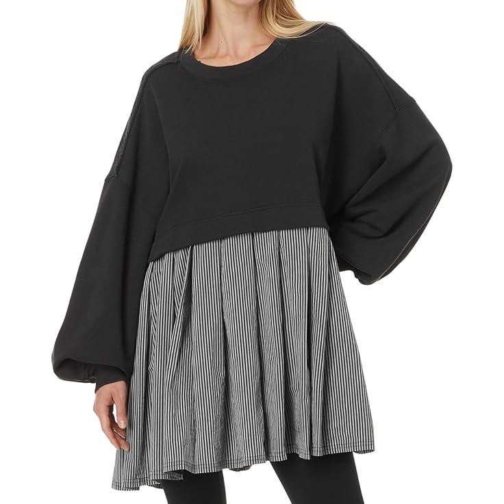 FREE PEOPLE - Eleanor Sweatshirt - Black/Gray