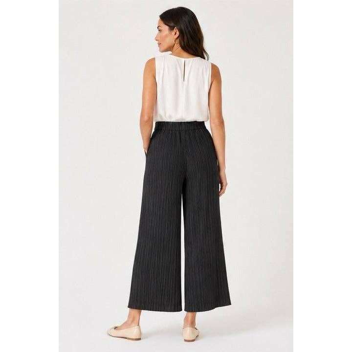 [Ellyndale - Pleated Pants with Pockets+front placket  (Black): Black / O/S], [Pants], [Ellyndale], [Plum Bottom].