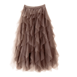 [Ellyndale - Fairy mesh Skirt (Coffee): Coffee / O/S], [Skirts], [Ellyndale], [Plum Bottom].