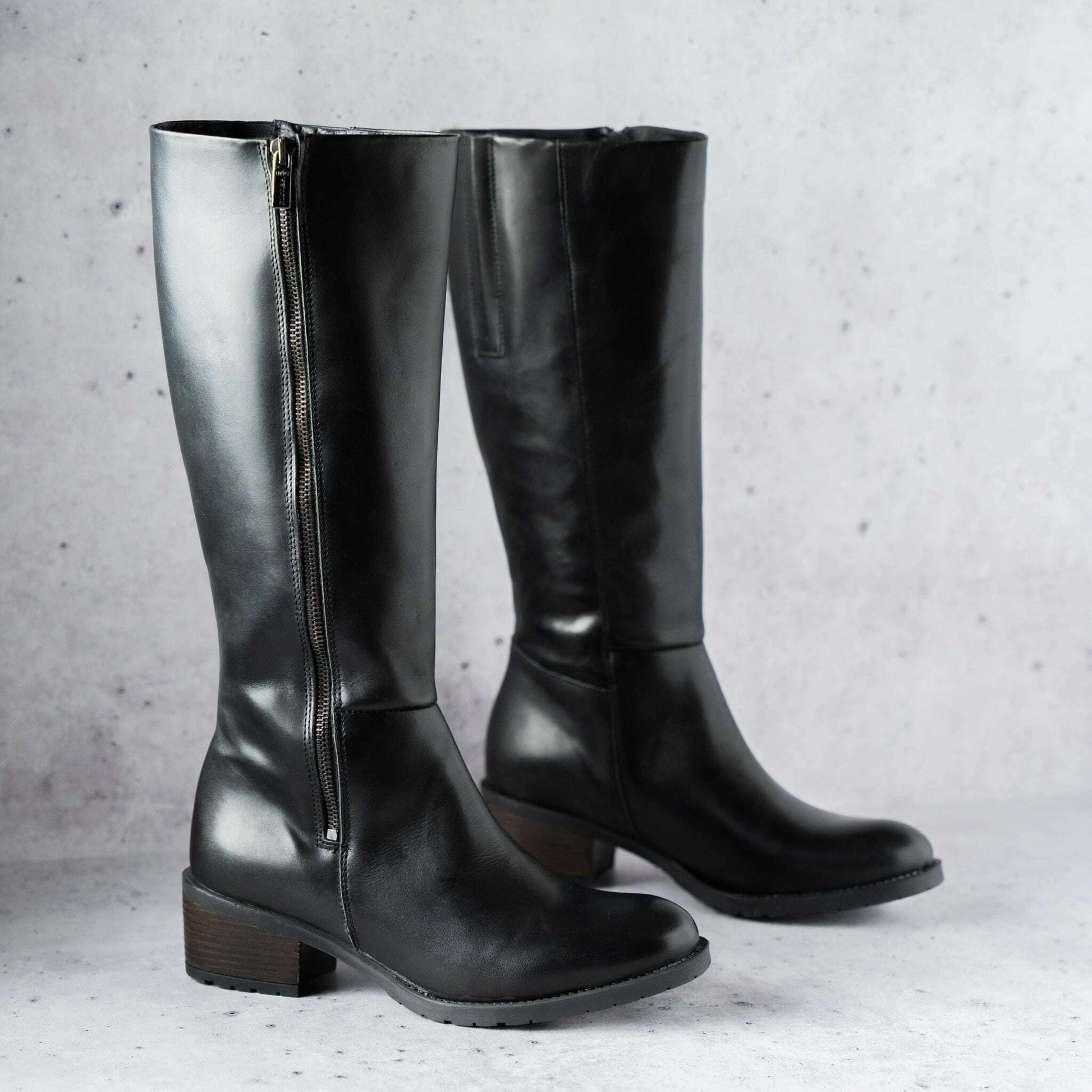 Eric Michael - Lauren Waterproof Tall Leather Boot, Boots, Eric Michael, Plum Bottom