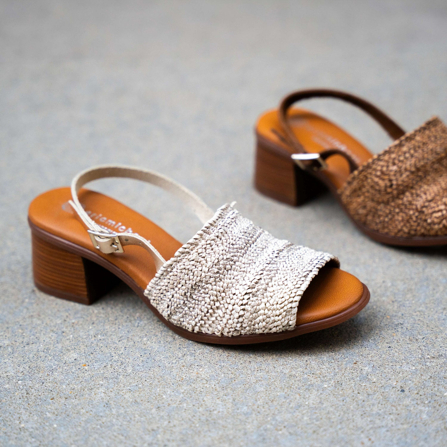 Eric Michael - RAFA - Ice & Tan, Sandals, Eric Michael, Plum Bottom