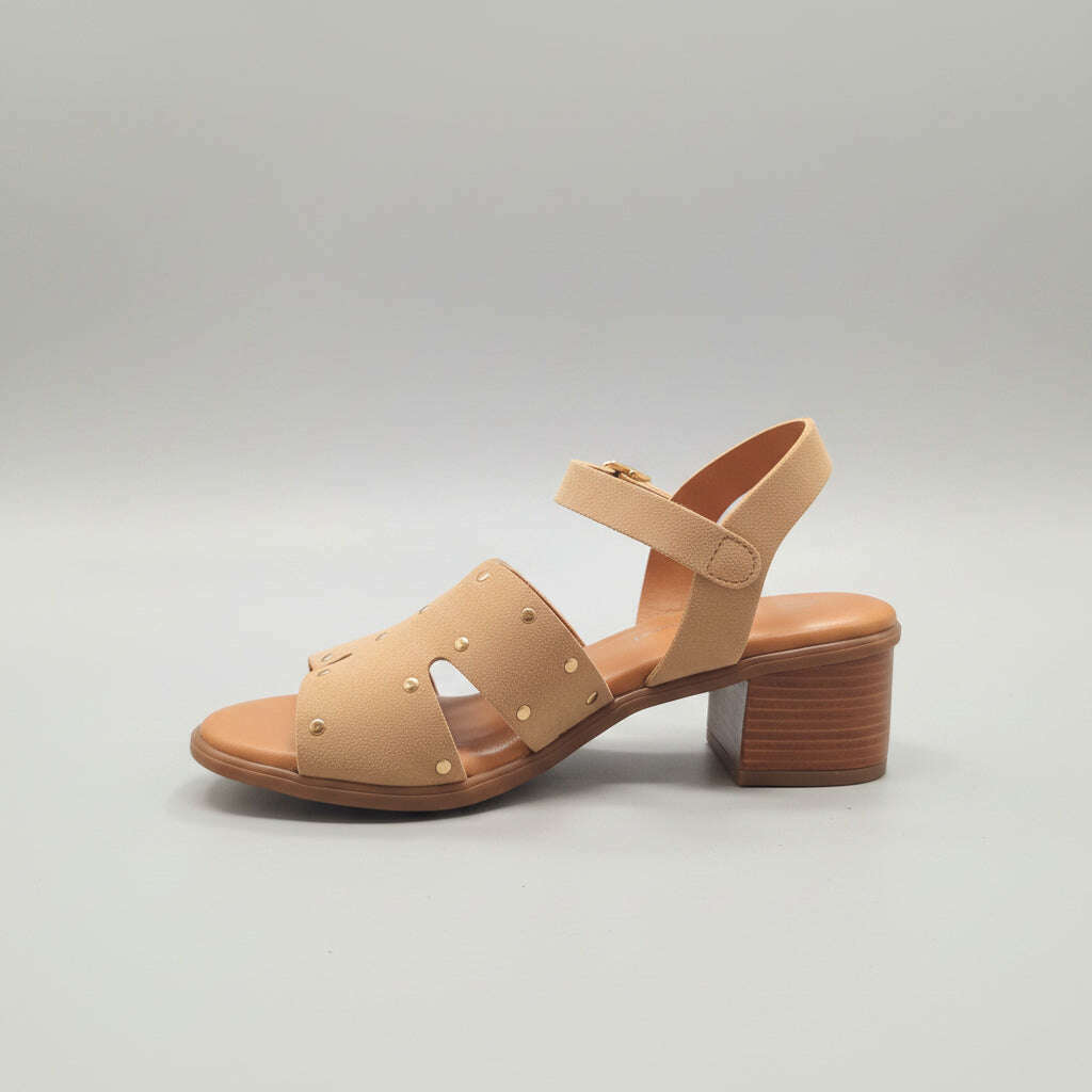 ERIC MICHAEL Natasha Beige Suede, Sandals, Eric Michael, Plum Bottom