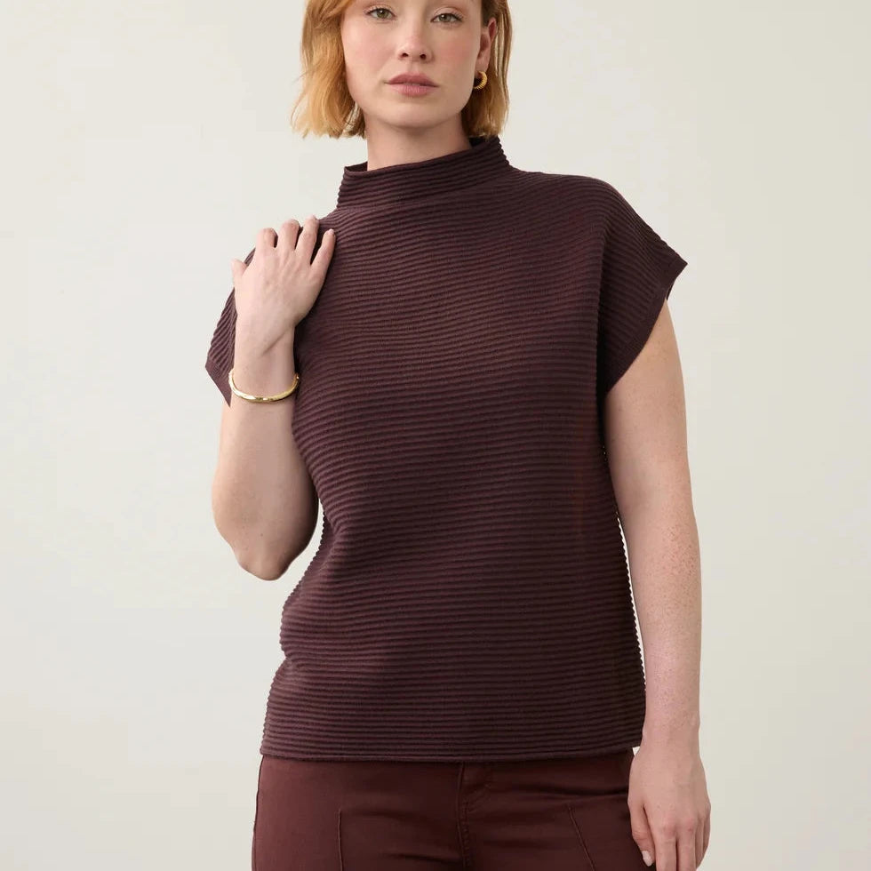 FDJ Ottoman Cap Sleeve Sweater