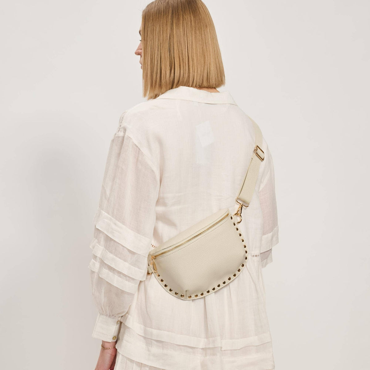 [Moda Luxe - Gizelle Belt Bag: Black], [Handbags], [Moda Luxe], [Plum Bottom].