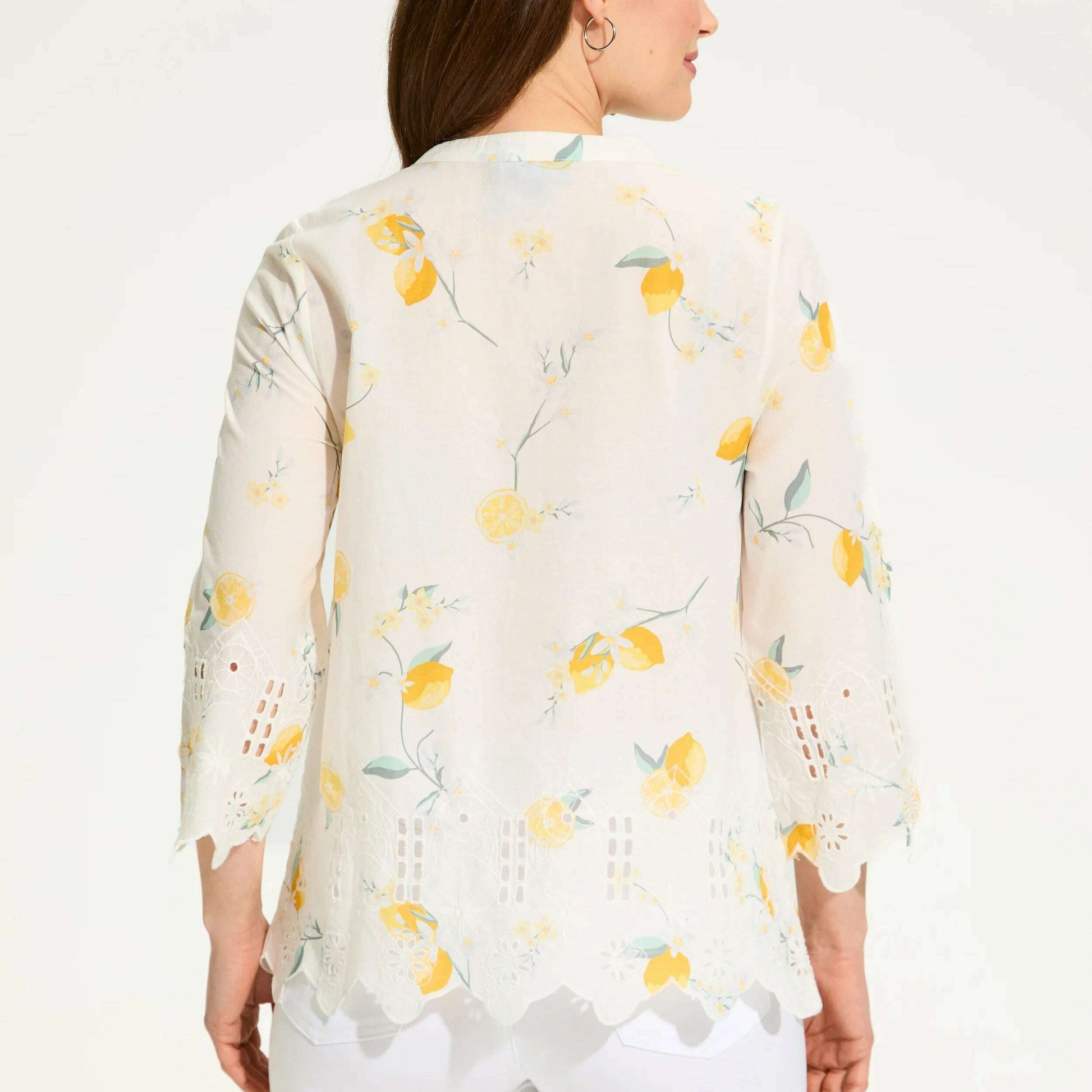 FDJ - Eyelet Top - Lemon Print, Tops, FRENCH DRESSING JEANS, Plum Bottom