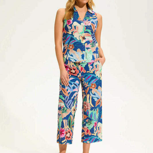 FDJ - Pop Camp Floral Pant, Pants, FRENCH DRESSING JEANS, Plum Bottom