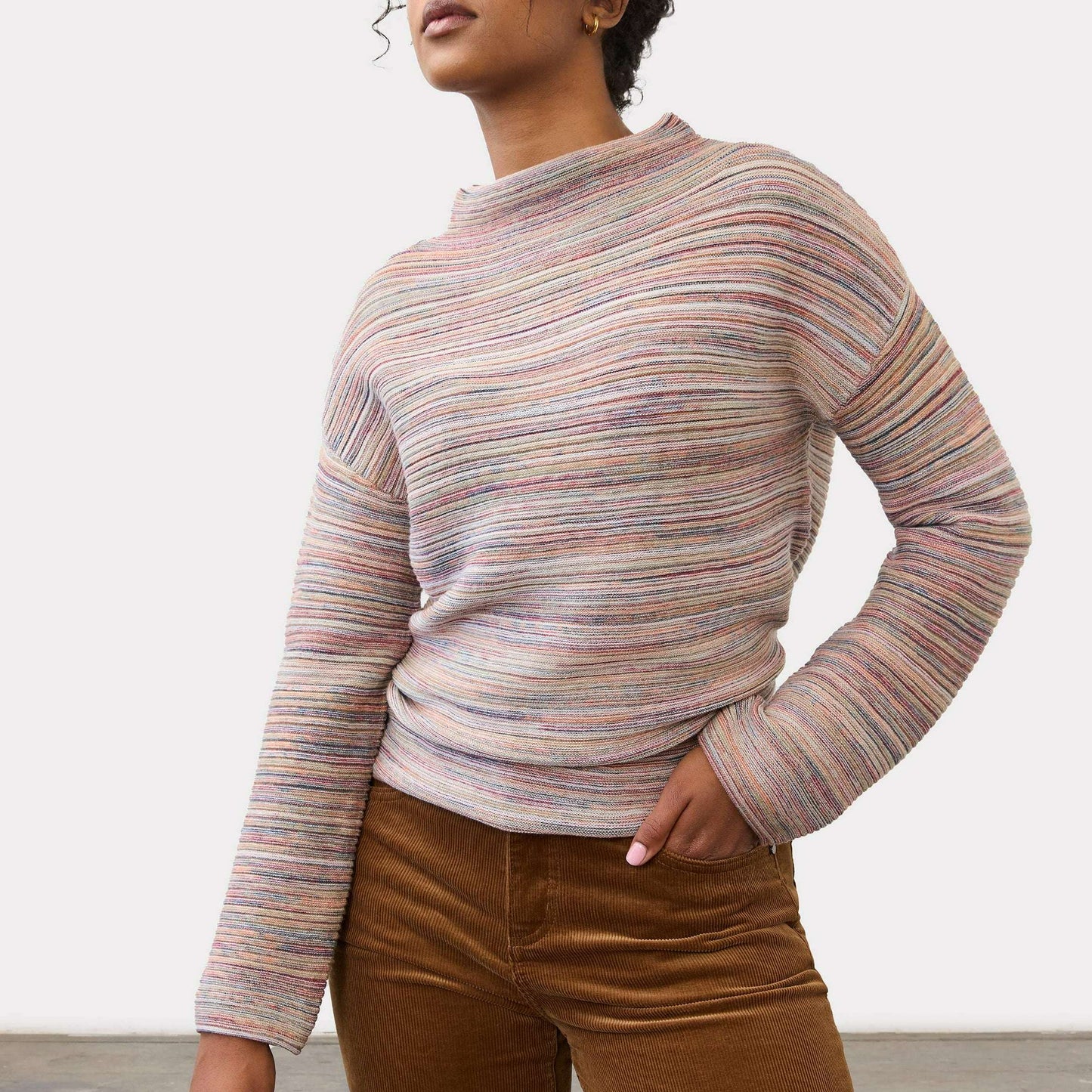 FDJ Boat Neck Long Sleeve Sweater