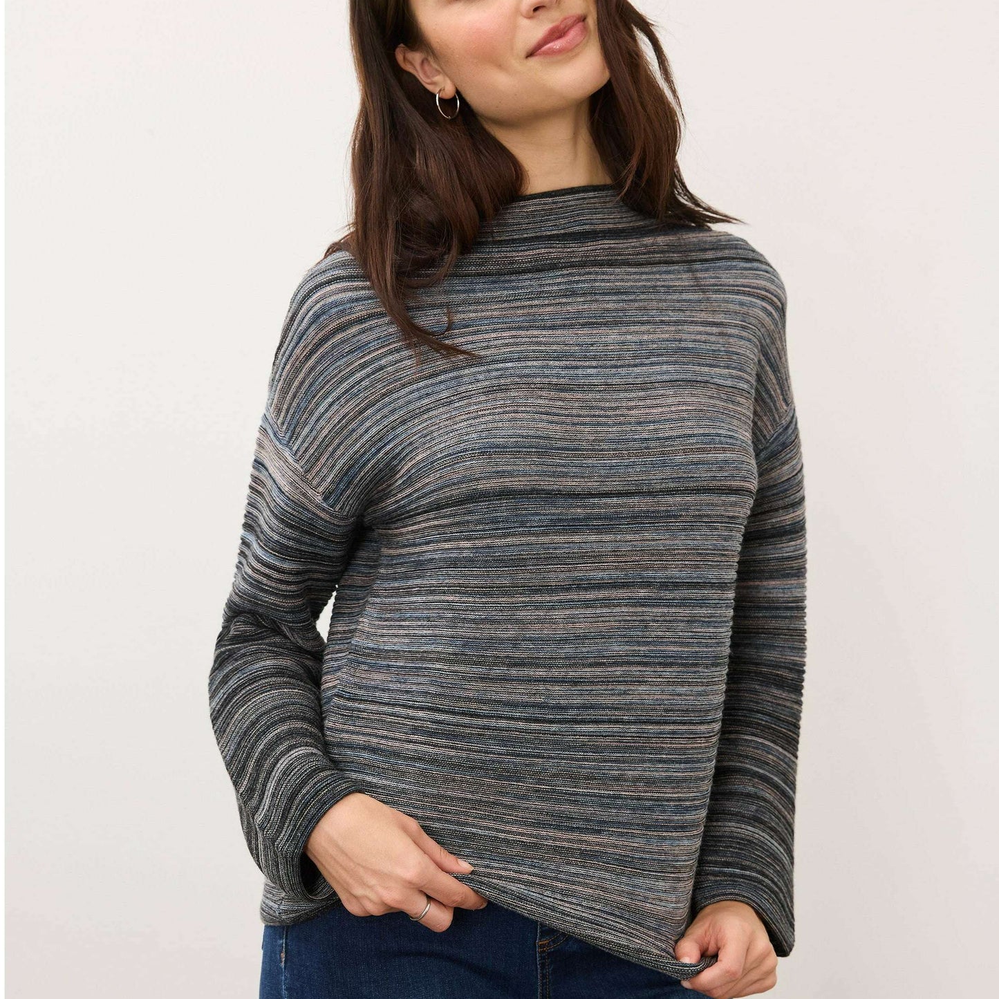 FDJ Boat Neck Long Sleeve Sweater