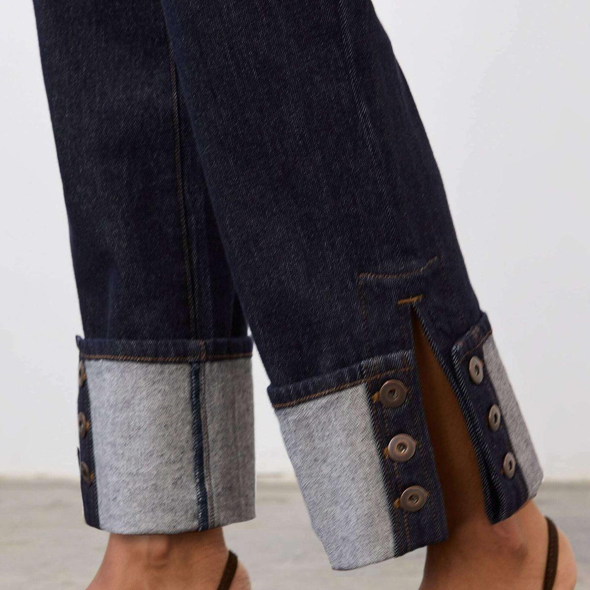 FDJ Christina Cuffed Straight Ankle Forever Blue