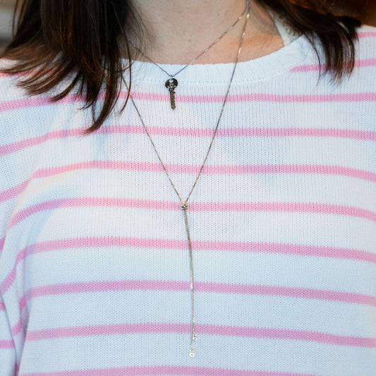 FENIX - Y Necklace, ACCESSORIES, FENIX by Dayana Vargas, Plum Bottom